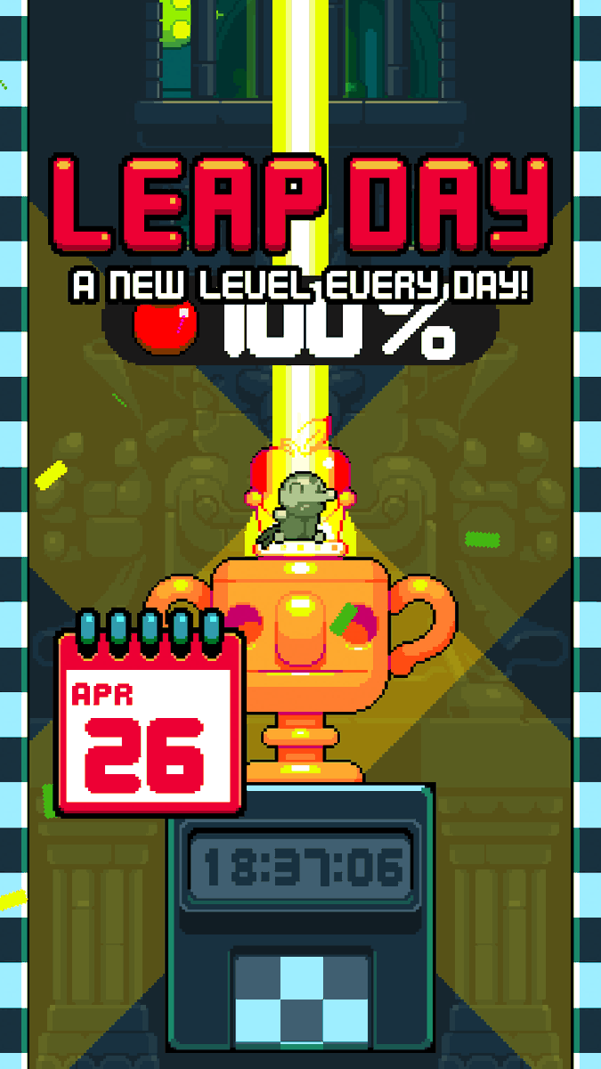 Just beat 4/26/2024 in Nitrome's #Leapday! Bad level today