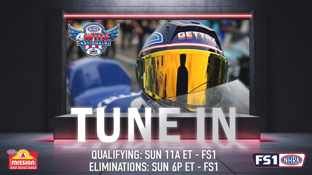 The @GETTRX team is back, only this time it’s 4-wide! Tune in, you won’t want to miss the ACTION from this weekend’s #4WideNats. 

#NHRApsm #NHRAonFox #DefyTrailers