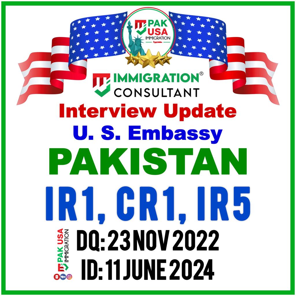 IR Visa Interview Letters Update for US Embassy in PAKISTAN
#usimmigration #PakUSAImmigration #MJImmigrationConsultant #IR1 #PakUSImmigration #USVisa #USCIS #NVC #immigrationconsultant #US #USA #PAKUSAt75 #USEmbassy #USEmbassyIslamabad #immigration #ImmigrationExperts