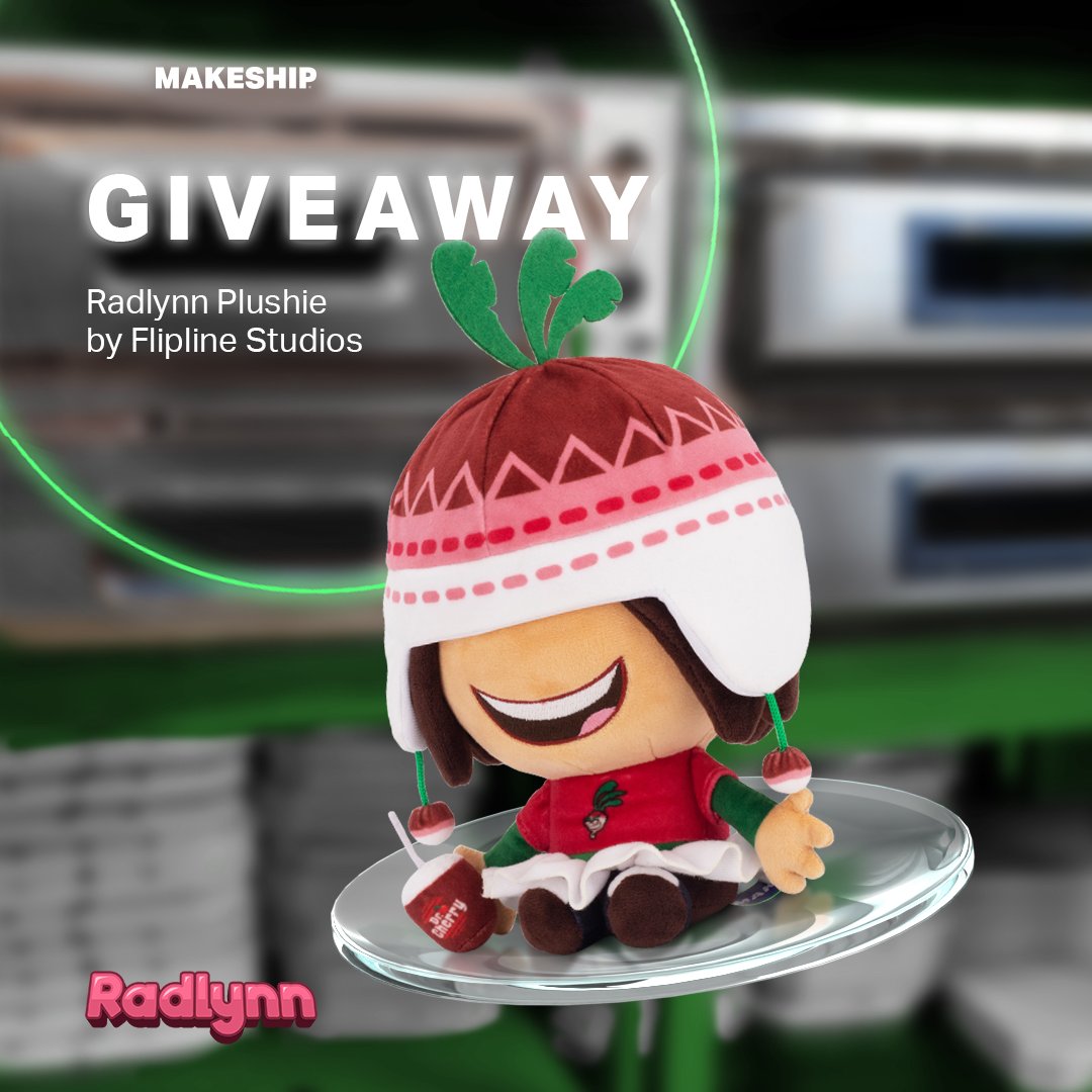 PLUSHIE GIVEAWAY !!! Win 1 of 2 Radlynn Plushies! To enter: 1. Follow @Makeship and @FliplineStudios 2. Retweet this post ... Giveaway ends April 29th at 2pm (ET). Good luck!