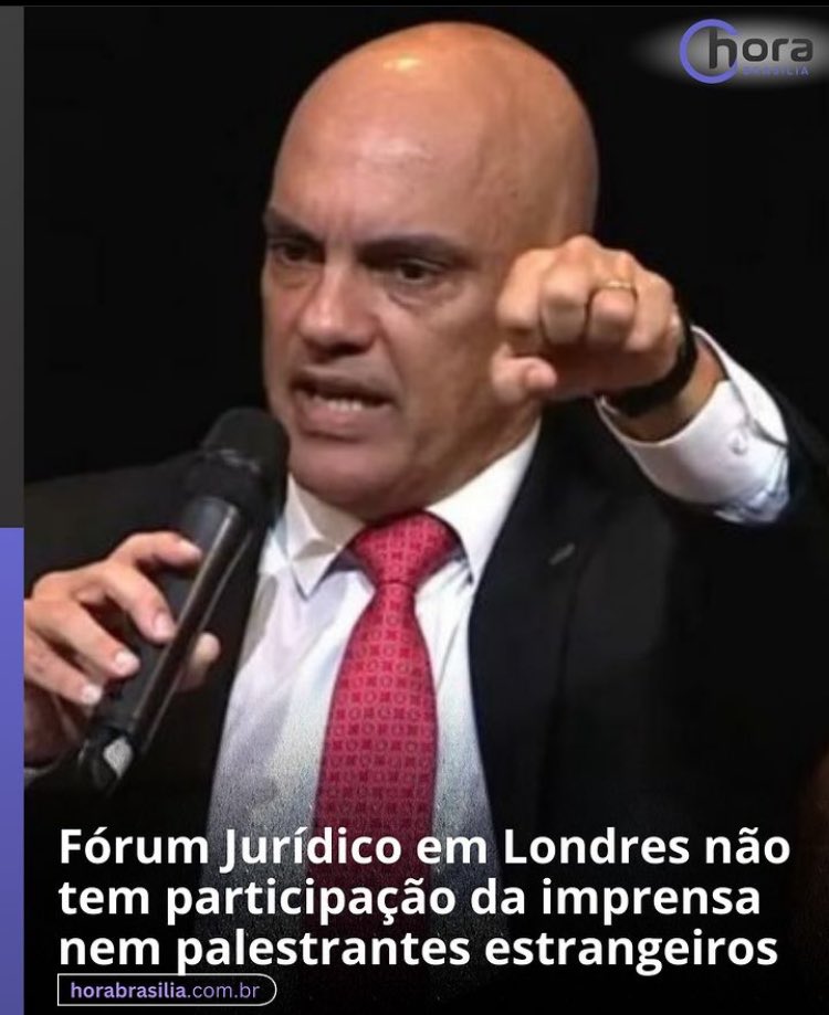 - Fora do Brasil, pra falar de Brasil, sem imprensa ou testemunhas do que está sendo dito ? Supeeeerrrr “democrático”🤡