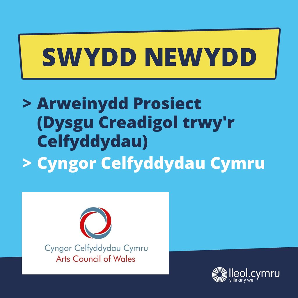 **HYSBYSEB SWYDD NEWYDD**

>> Arweinydd Prosiect (Dysgu Creadigol trwy'r Celfyddydau)
>> Cyngor Celfyddydau Cymru

Manylion yma >> bit.ly/3UjmP2Y 

@Arts_Wales_