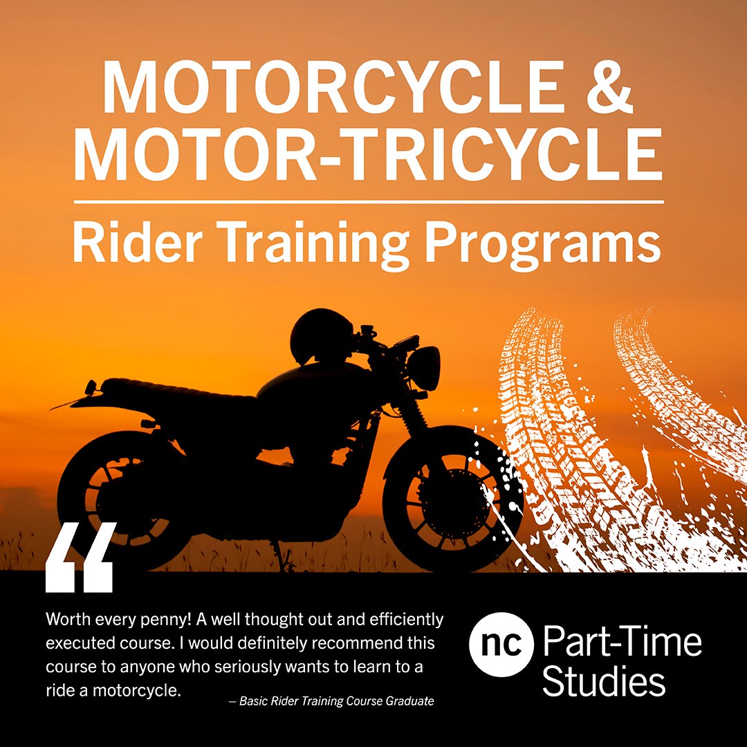 Get road-ready with NC's motorcycle & motor-tricycle training courses suitable for all ages and skill levels. Learn more. ⤵️ niagaracollege.ca/parttimestudie… Motor-Tricycle Applicants: get an early bird discount of $100 if you register before May 31st. More. ⤵️ niagaracollege.ca/parttimestudie…