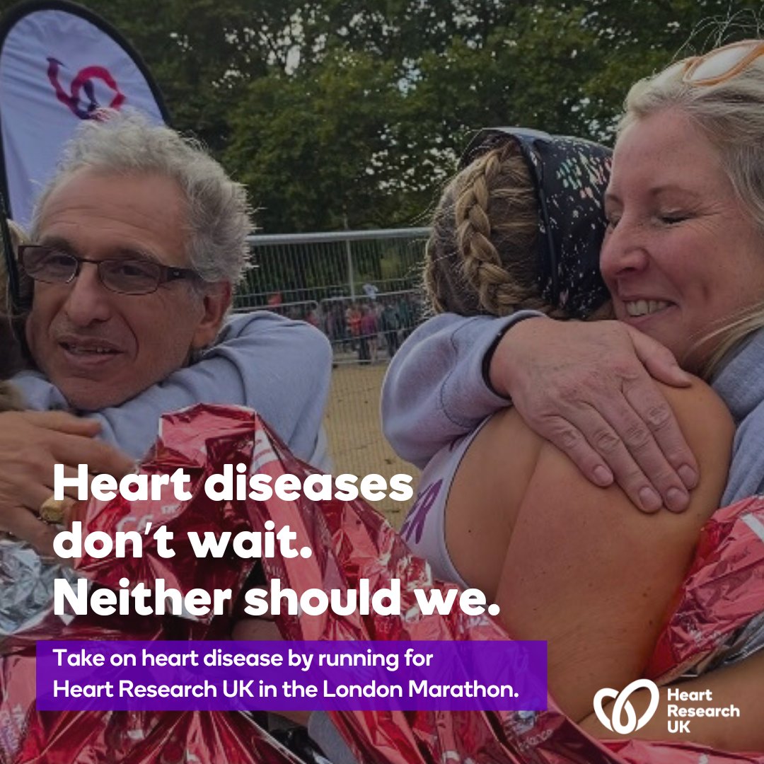Gear up for an unforgettable experience with the #LondonMarathon2025. You'll receive a fundraising pack complete with our iconic HRUK running vest and T-shirt. And you'll benefit from regular Zoom calls and check-ins, Take on the challenge 👉heartresearch.org.uk/event/londonma…
