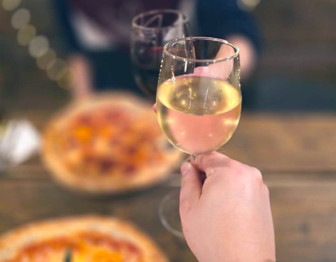 Pizza 🍕 + Wine 🍷 We are open till 9pm tonight 0191 340 7209 to book a table or a takeaway.