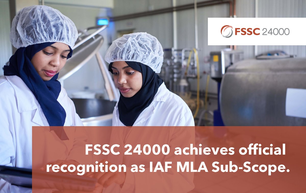 The International Accreditation Forum & Foundation #FSSC have signed an updated Scheme Endorsement Agreement to recognize the #FSSC24000 certification Scheme under the #IAF MLA. Read the full article on our website here: ow.ly/POXy50Rp5gn #SSCI #socialsustainability #ISO