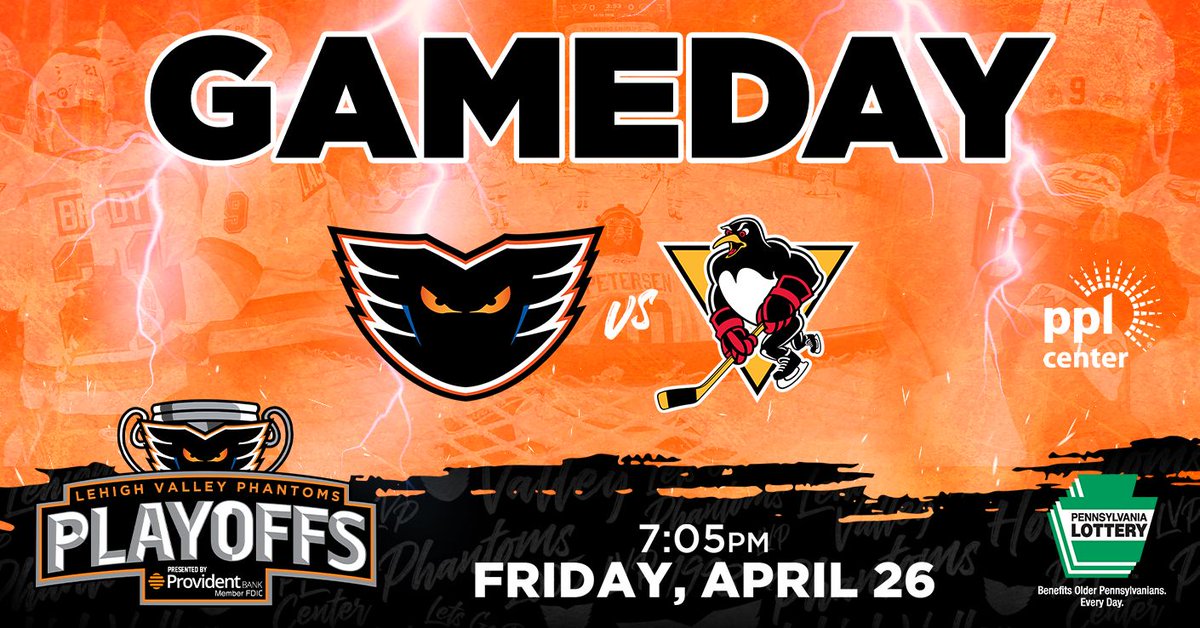 WIN & ADVANCE, THAT'S THE PLAN

🆚 WBS Penguins
📍 PPL Center
🕖 7:05 PM | 🚪6:00 PM
🟠 WEAR ORANGE
🎁 Rally towel giveaway
🚗 ow.ly/hKbx50Rp5Hb 
🎟️ ow.ly/7Jej50Rp5Ha

#LVvsWBS | #RallyTheValley