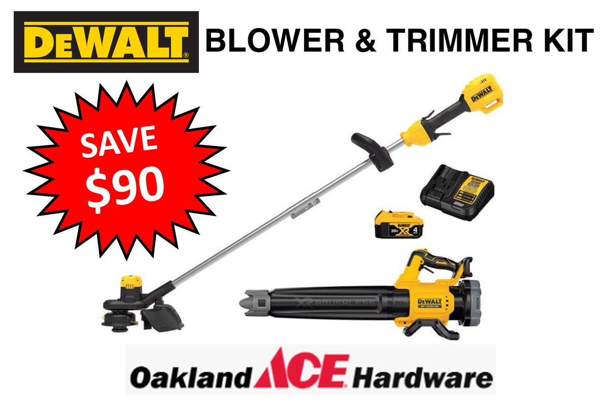 oaklandhardware's tweet image. When it comes to outdoor #PowerEquipment, Oakland #Ace is the place! Save $90 now on #DeWalt #Blower &amp;amp; #Trimmer Kit. Buy it online &amp;amp; pick it up in 15 minutes: acehardware.com/departments/la…