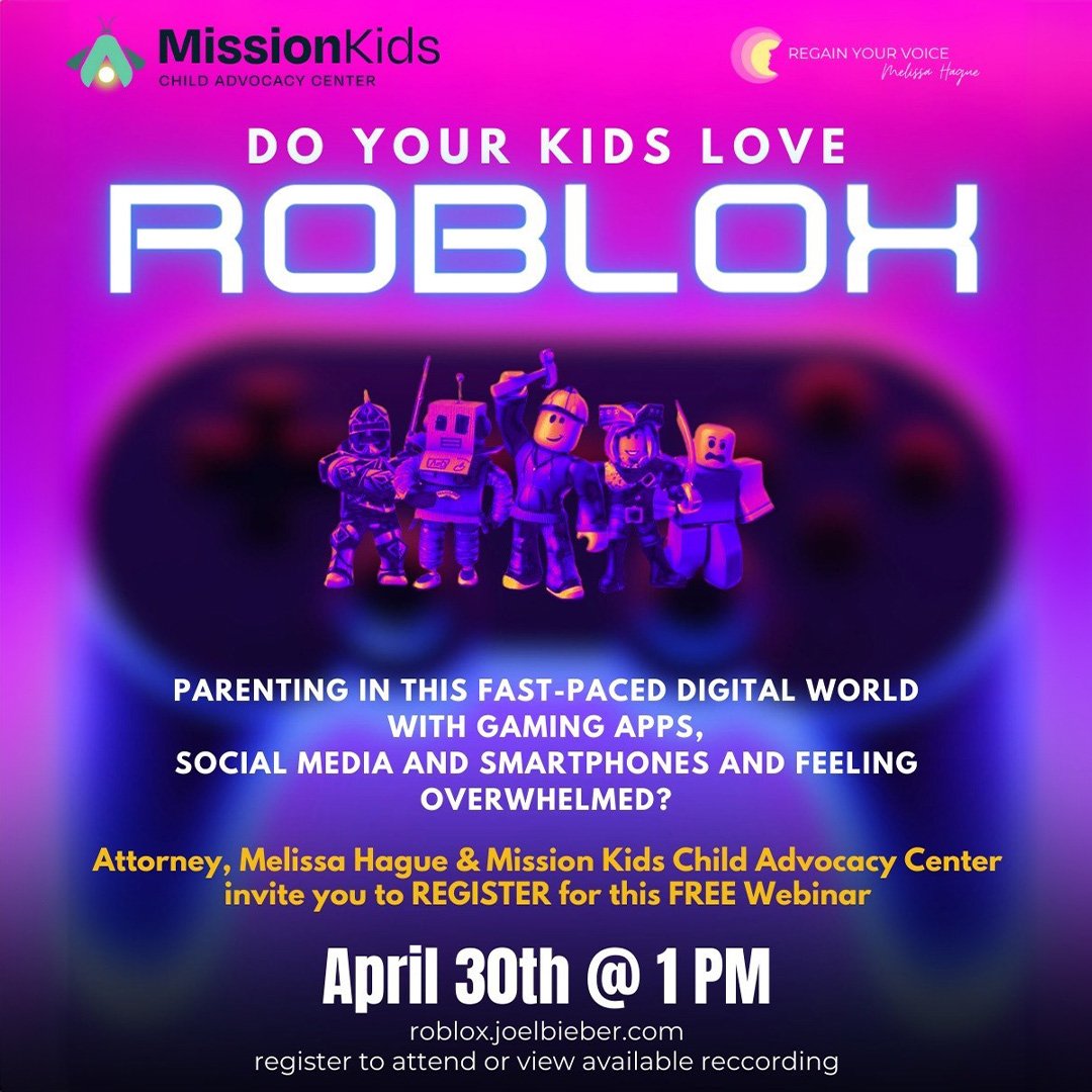 🚀Calling all parents and caregivers! Join us for a free essential webinar on the potential dangers of online gaming platforms. 🎮 🗓: Tuesday, April 30 ⏰: 1PM ℹ: roblox.joelbieber.com #OurMissionIsKids #OnlineSafety #DigitalParenting #KeystoneCACs #roblox #fortnite