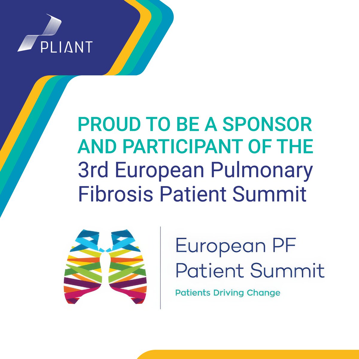 The patient is center to everything we do at Pliant. We look forward to participating in this important event hosted by the @EU_IPFF. Learn more: lnkd.in/gVvVRyYw 
#IdiopathicPulmonaryFibrosis #pulmonaryfibrosis