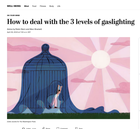 Have you been the victim of #gaslighting? There are different levels. The earlier you catch it, the quicker you can deal with it. Check out my new article on this with @RobinSStern in the @washingtonpost today. @YaleEmotion @rulerapproach @YaleMed @Yale @YaleCSC @caselorg