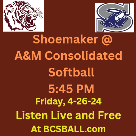 LISTEN LIVE AND FREE TONIGHT AT 5:45 pm #ConsolidatedSoftball vs #ShoemakerSoftball on bcsball.com. Please Repost. Game 2 and (If Needed Game 3) @amc_softball @AMCHSTigerClub @ConsolBaseball @ConsolHS @ShoeWolfPack @shoemakerbaseball @kisdsports @MyBCSsports