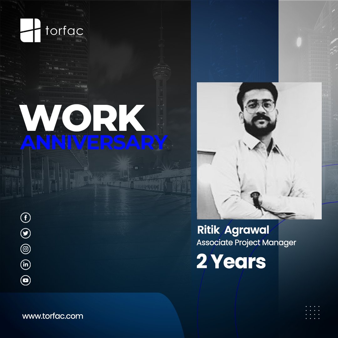TorfacInc's tweet photo. Happy 2nd work anniversary to Abhishek, Ritik, and Aman! Here's to two years of dedication, growth, and success. May the journey ahead be even more rewarding and filled with achievements. 🎉 https://t.co/80DK5t2nJZ