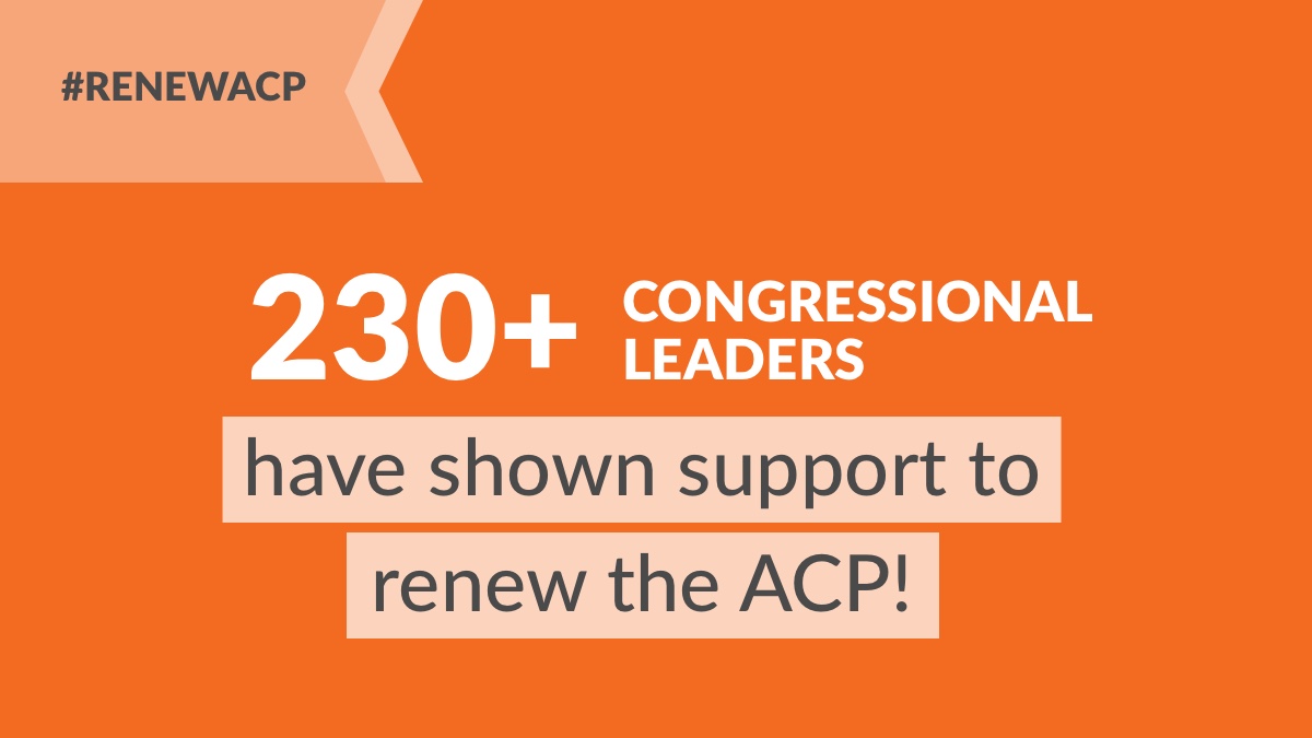 Access to affordable home internet is a MUST in today's digital world. We applaud the 230+ congressional leaders that have already shown their support to #RenewACP. Keep the momentum going and urge your members of Congress to sign the discharge petition (H.Res. 1119).