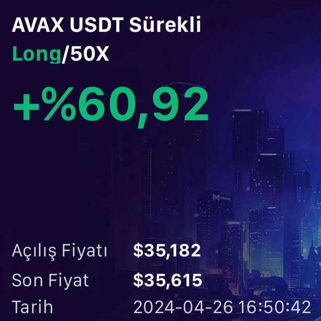 Scalp işlemlere ara vermeden devam #AVAX ❤️🚀