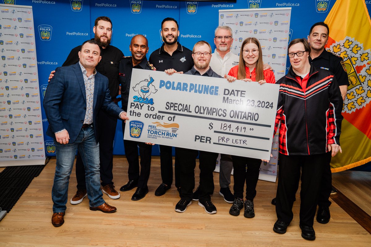 Yesterday, @PeelPolice held an appreciation lunch for all community partners, agencies, organizers & volunteers who donated, sponsored, & assisted w/ Special Olympic events, raising over $600,000 at Polar Plunge & over $3 million in the Annual Torch Run in support of @SOOntario.