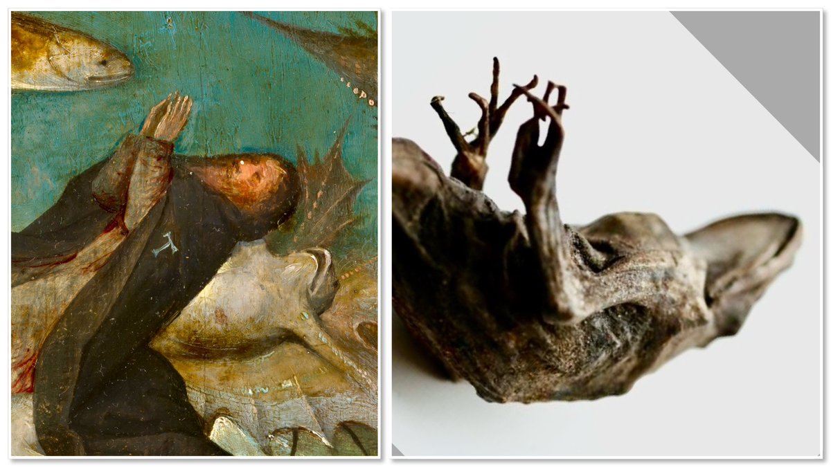 @caseiokey @boschbot I got the strange idea that Bosch was actually inspired by a frog mummy.