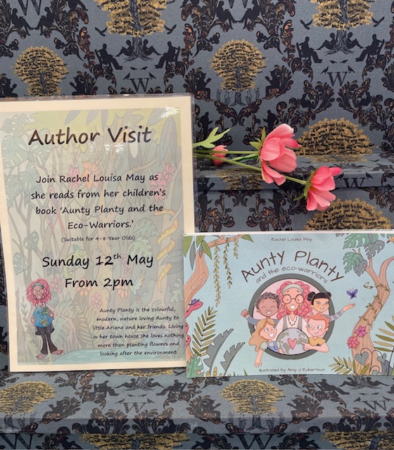 Local Author Visit ~ @rlmayauthor will be in store reading from her book #AuntyPlantyandtheEcoWarriors at 2 pm on May 12th. This is a free event. We'd love for you to join us! @waterstonesrust (Suitable for 4-8 year olds).