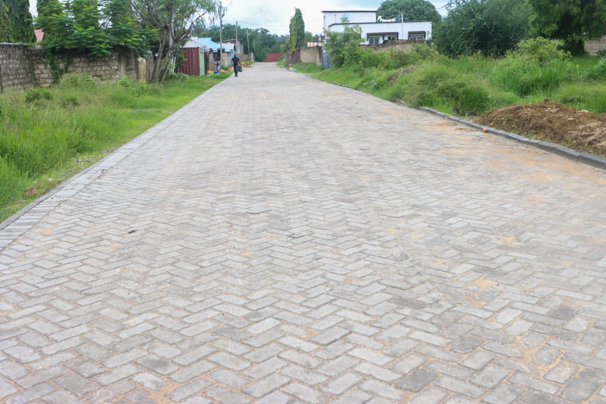 Pleased for the completion of the first Phase of the Prophetic Embassy Church of All Nations Cabro Access Road in Kadzandani Ward. The Second Phase of this road will connect to Mwembeni-Kwa Bullo road. #NyaliIkoLove