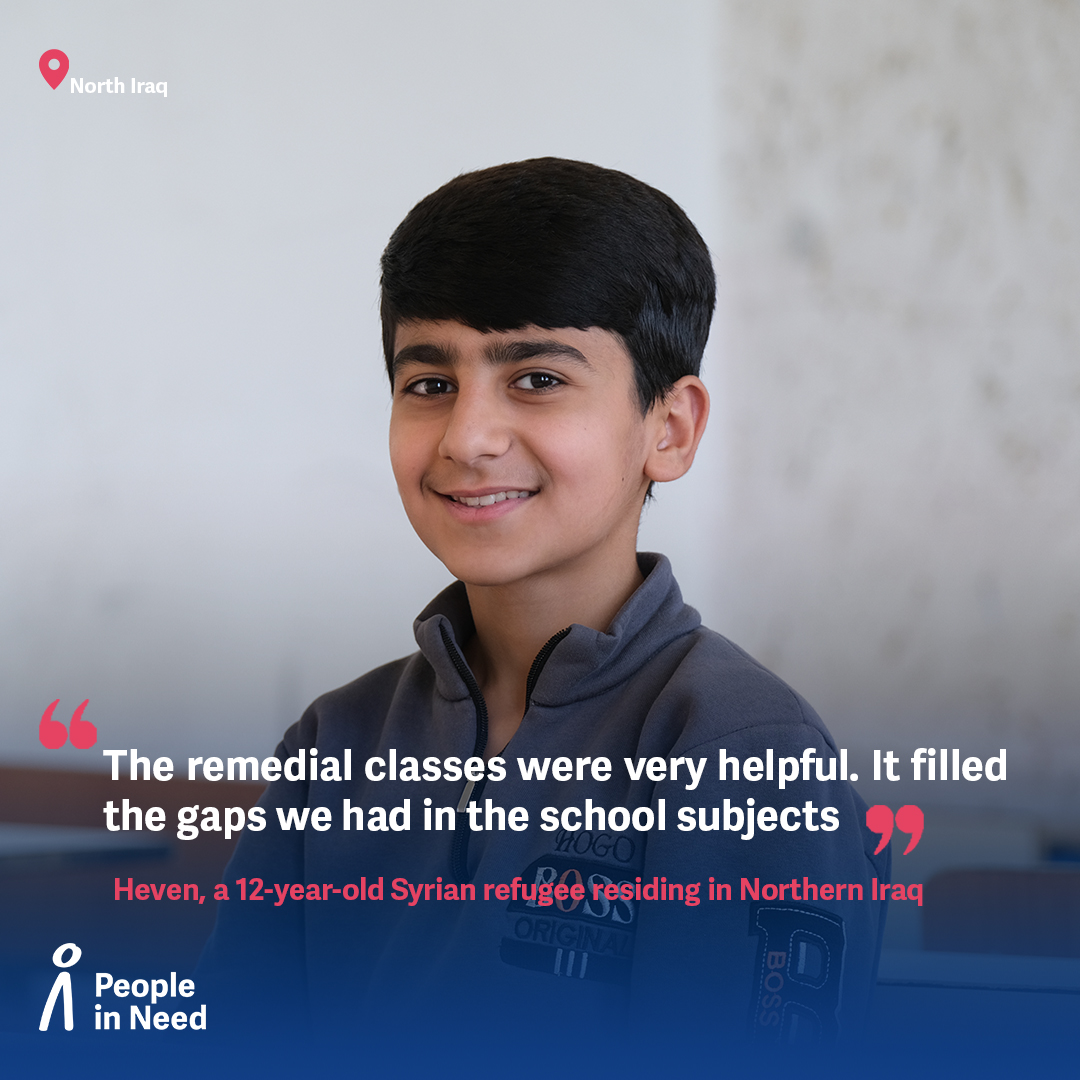 To expand the student's knowledge and help them regain confidence in their education, We support students in northern Iraq with remedial classes funded by @EduCannotWait and in partnership with @SaveChildrenIRQ @Intersos @RwangaFdn