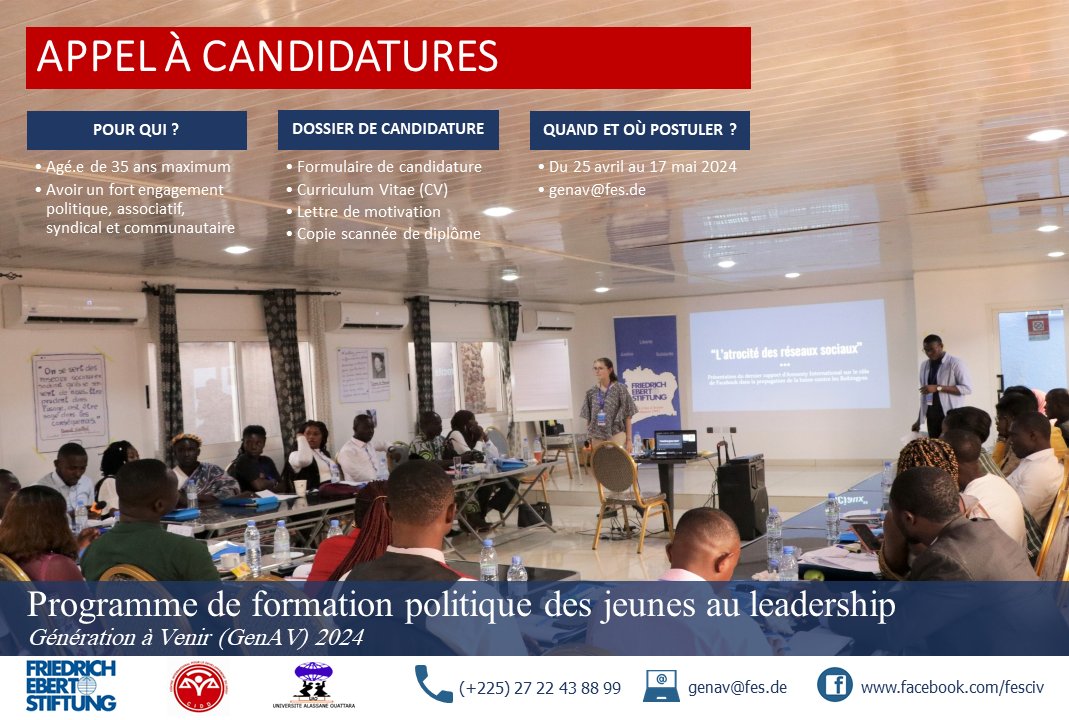 Appel à candidature Genav 2024.

Merci de trouver plus d'information suivant ce lien.

facebook.com/fesciv/posts/p…