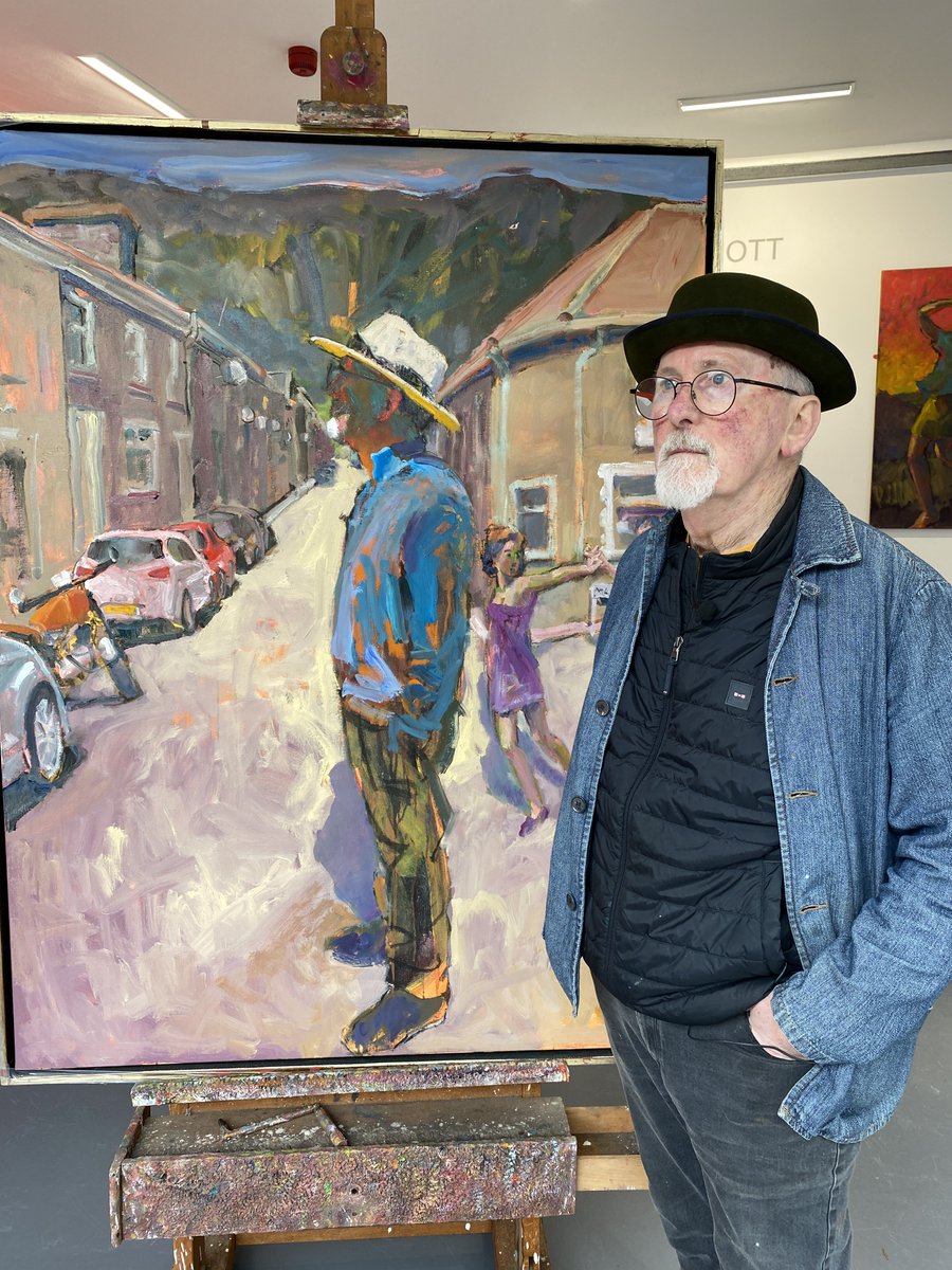 We are very excited to Welcome you to our latest exhibition Kevin Sinnott - Drama in Pontycymer Opens today, Friday 26th April for sneaky Peaks! Official Launch tonight 6-9pm 'Always, his generosity of sprit shines from the work' #welshart #artwales #kevinsinnott #ffinyparc