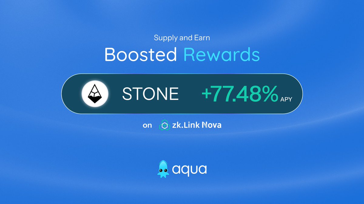 This week’s boosted APY for STONE is on fire 🔥 With a 77.38% boost! This one’s for you @Stake_Stone Supply 👏 to 👏 earn 👏 now: aqua.native.org