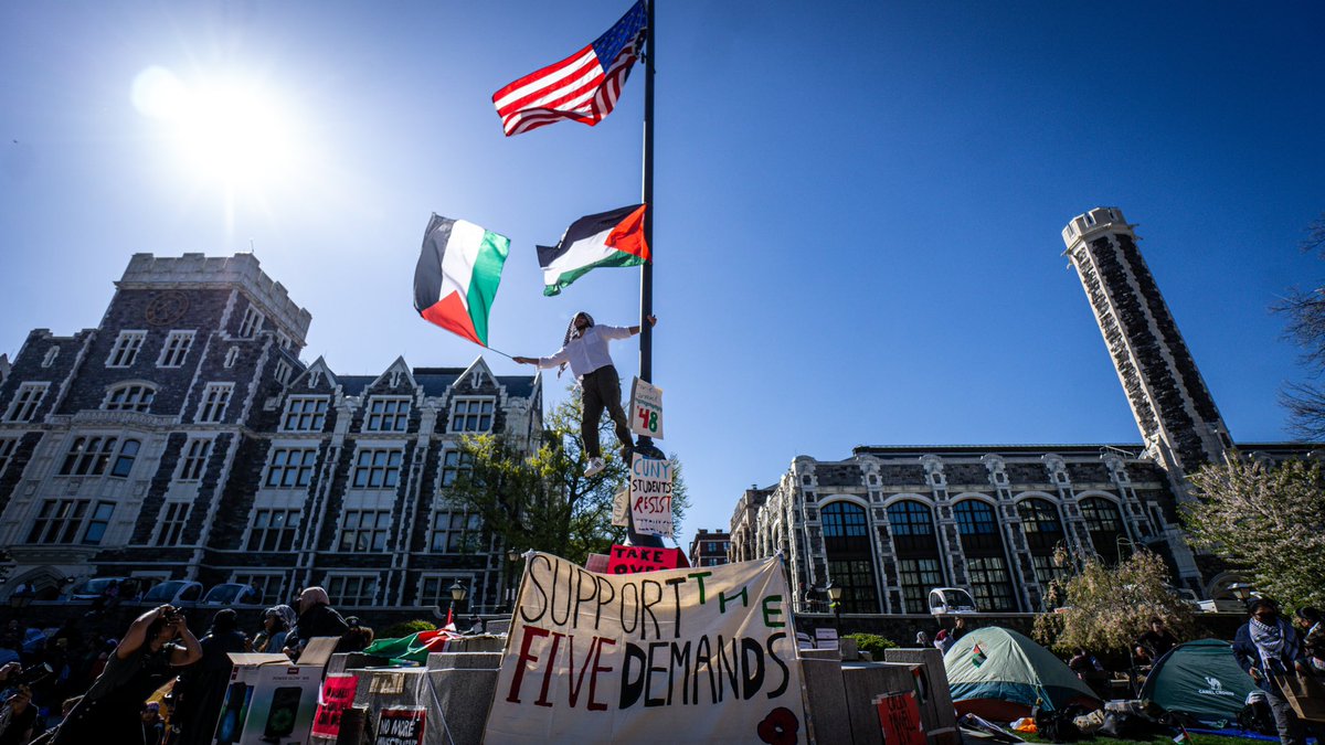 Scenes from CUNY’s Gaza Solidarity encampment at CCNY in Harlem. PT. 1
