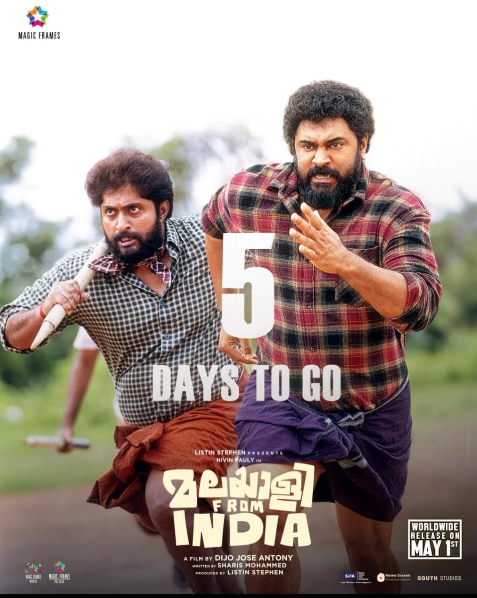 Just 5 more days!😊
#MalayaleeFromIndia #May1Release