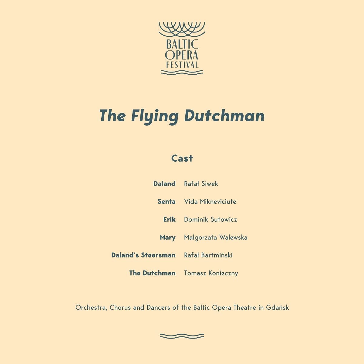 “The Flying Dutchman”

24.07.2024 | 21.00 | Opera Leśna | Sopot 

CAST 👇🏻👇🏻👇🏻