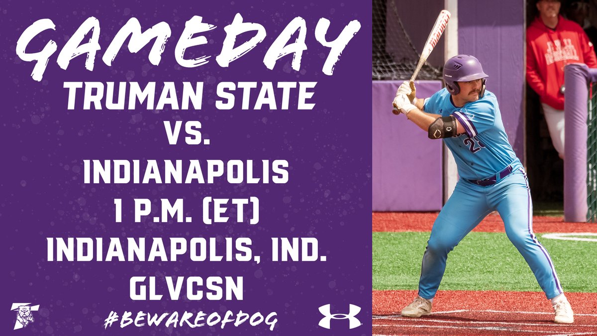 ⚾️ Gameday! ⚾️ @TrumanBaseball at Indianapolis ⏰ 1 p.m. (ET) 📍 Indianapolis, Ind. 📺 glvcsn.com/uindy/ 📊 athletics.uindy.edu/sidearmstats/b…