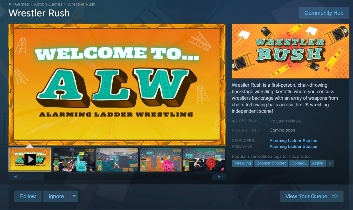 Wrestler Rush can be found on #Steam 🤼 Check out some early in-dev screenshots and wishlist if you are interested in a game about launching a rubber chicken at wrestlers 🐔 store.steampowered.com/app/2951970/Wr… #wrestling #WrestlingCommunity #indiedev #indiegame #indevelopment