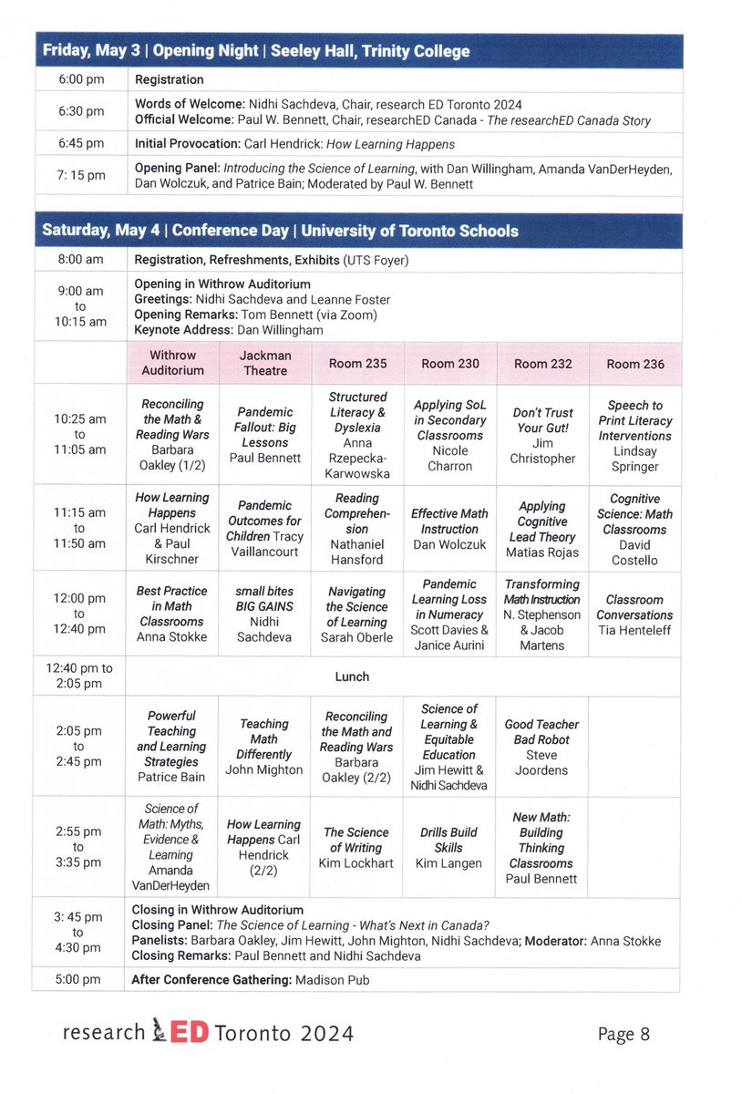 Counting the Days: One Week from Today!  Looking forward to seeing you among the throngs at #rEDTO24 (May 3-4) at Trinity College and University of Toronto Schools. Sorry folks, this one is live and in-person. See you in TO!  #cdned #ONTed #researchEDCanada