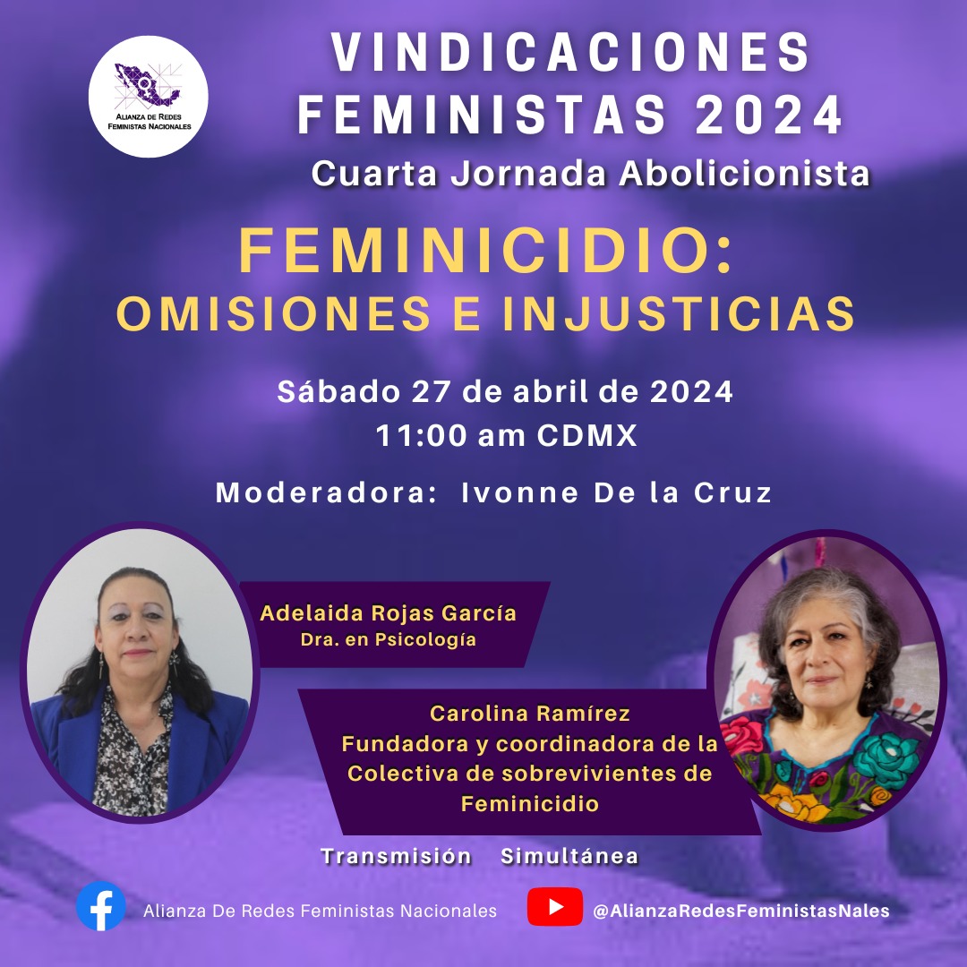 📢 Buenos y feministas días, no olviden que tenemos una cita mañana sábado 27 a las 11 am en la: 4ta jornada abolicionista con el tema: FEMINICIDIO: Omisiones e injusticias youtube.com/live/Rd1FIP3tw…