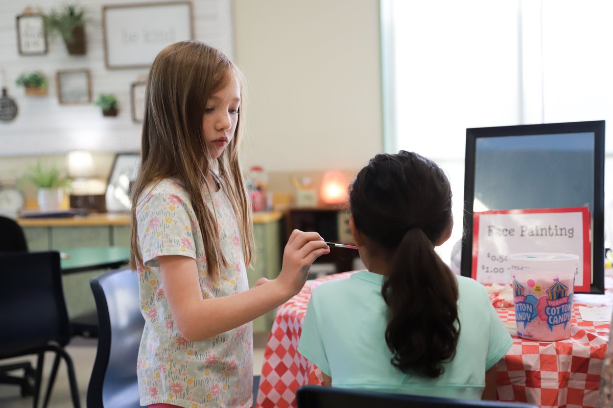 The Cherry Blooms store is open for business at @T_C_Cherry, operated by second grade students. The store is a project combining economics and math units, with students advertising and selling crazy crayons, face painting, candy grams, and more.