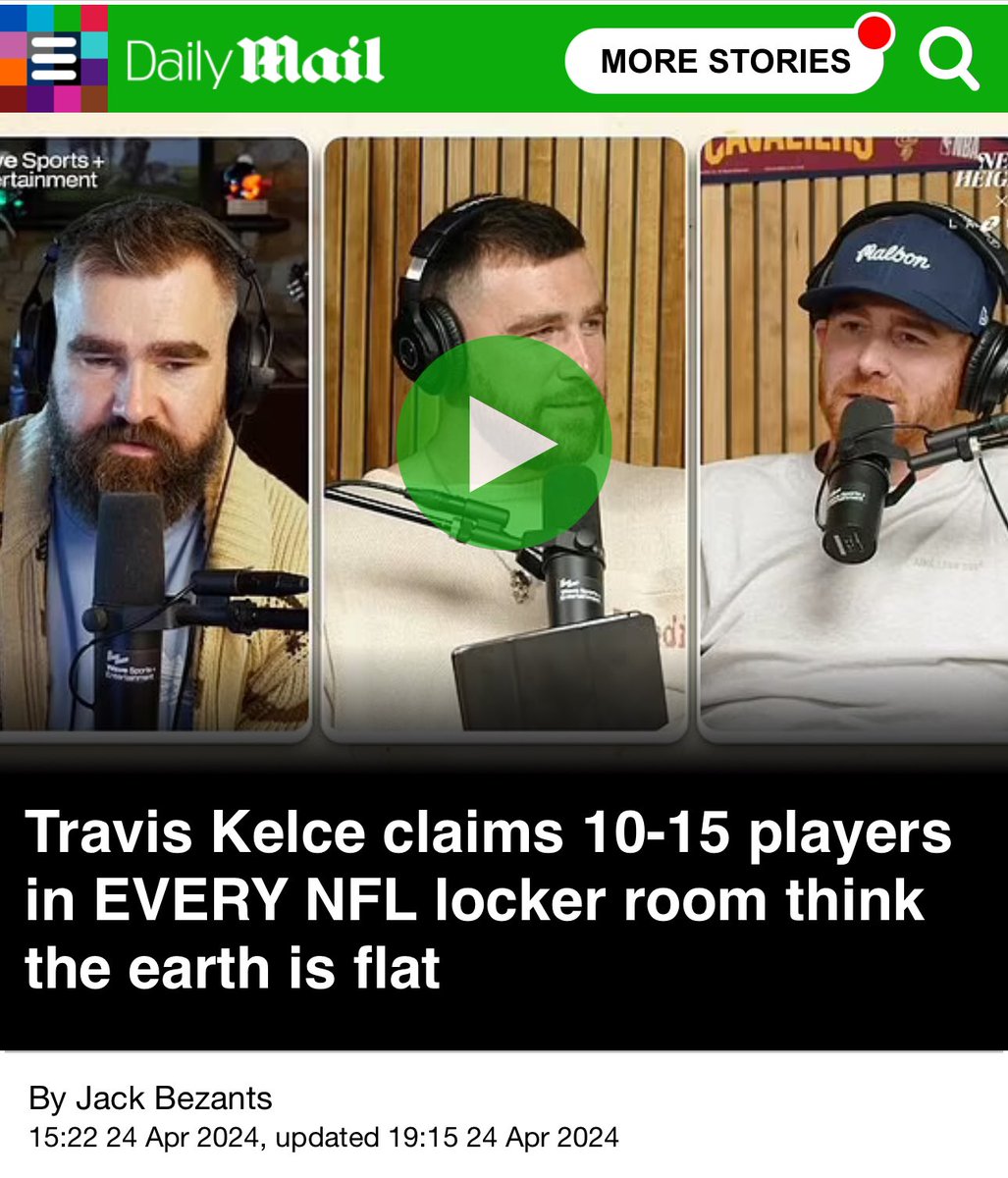Travis Kelce claims 10-15 players in *every NFL locker room* know that earth is flat! Your. ball. is. deeeeeead. ☠️