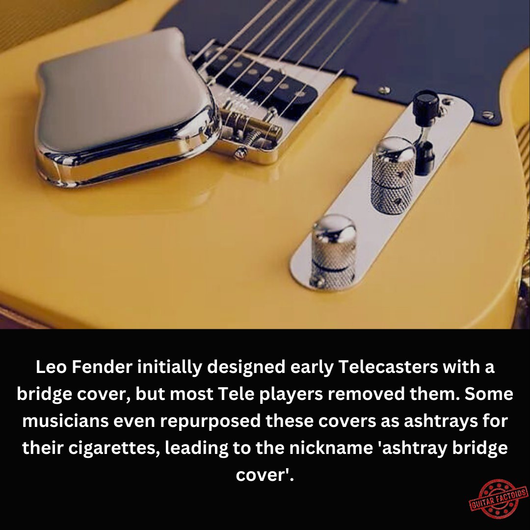 Leo Fender really wanted those bridge covers. He must have been puzzled when they became the center of a game of musical chairs. 
One minute they’re on, shielded strings; the next they’re off, moonlighting as ashtrays! Talk about a versatile piece of hardware!😅
