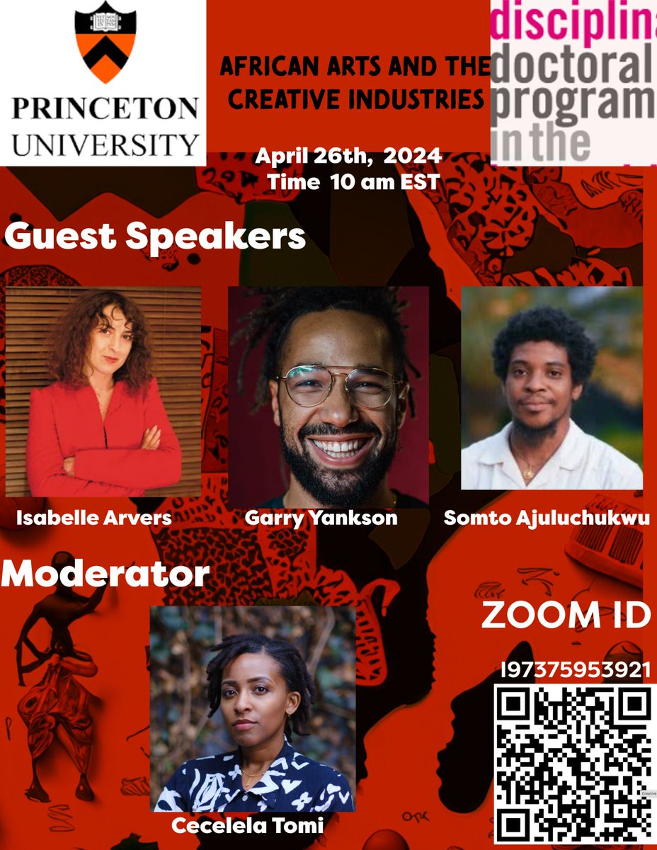 hiphopGarryboo's tweet image. About to talk about #AfricanArts and #CreativeIndustries as a guest speaker for some @Princeton students and community members.