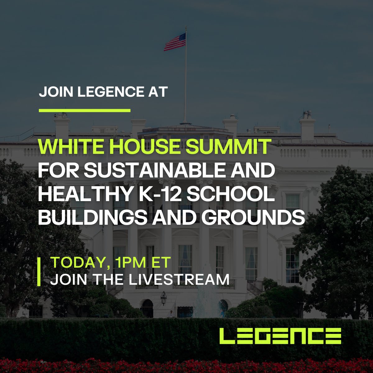 Catch the livestream of the @WhiteHouse Summit for Sustainable K-12 School Buildings today at 1 pm ET! @CMTAEngineers VP Jess Farber joins a panel on federal funding's role in creating healthy, resilient, and #sustainable schools. Join us live: bit.ly/3JuyN4N