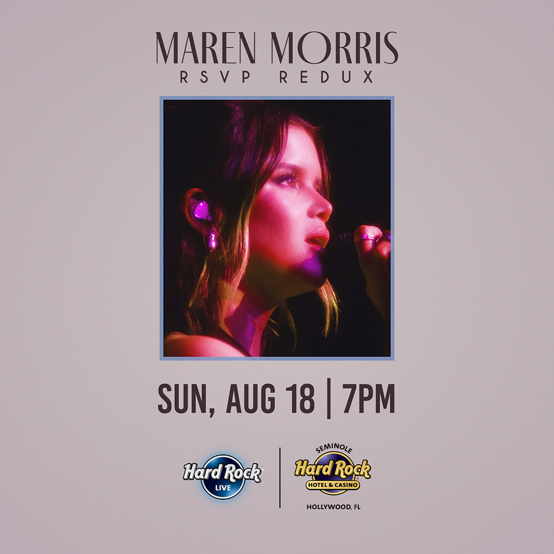 Get your tickets now to see @MarenMorris at Hard Rock Live on Sunday, August 18! 🎫 Tickets | bit.ly/GetTickets_Mar…