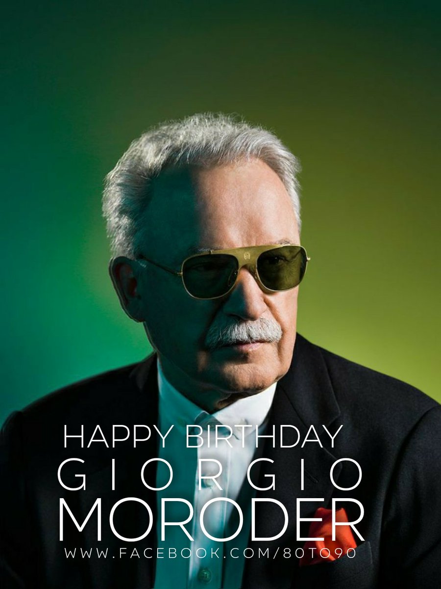 Happy 84th Birthday to Giovanni Giorgio Moroder (born 26 April 1940). He is an Italian composer and music producer. Dubbed the 'Father of Disco', Moroder is credited with pioneering euro disco and electronic dance music.