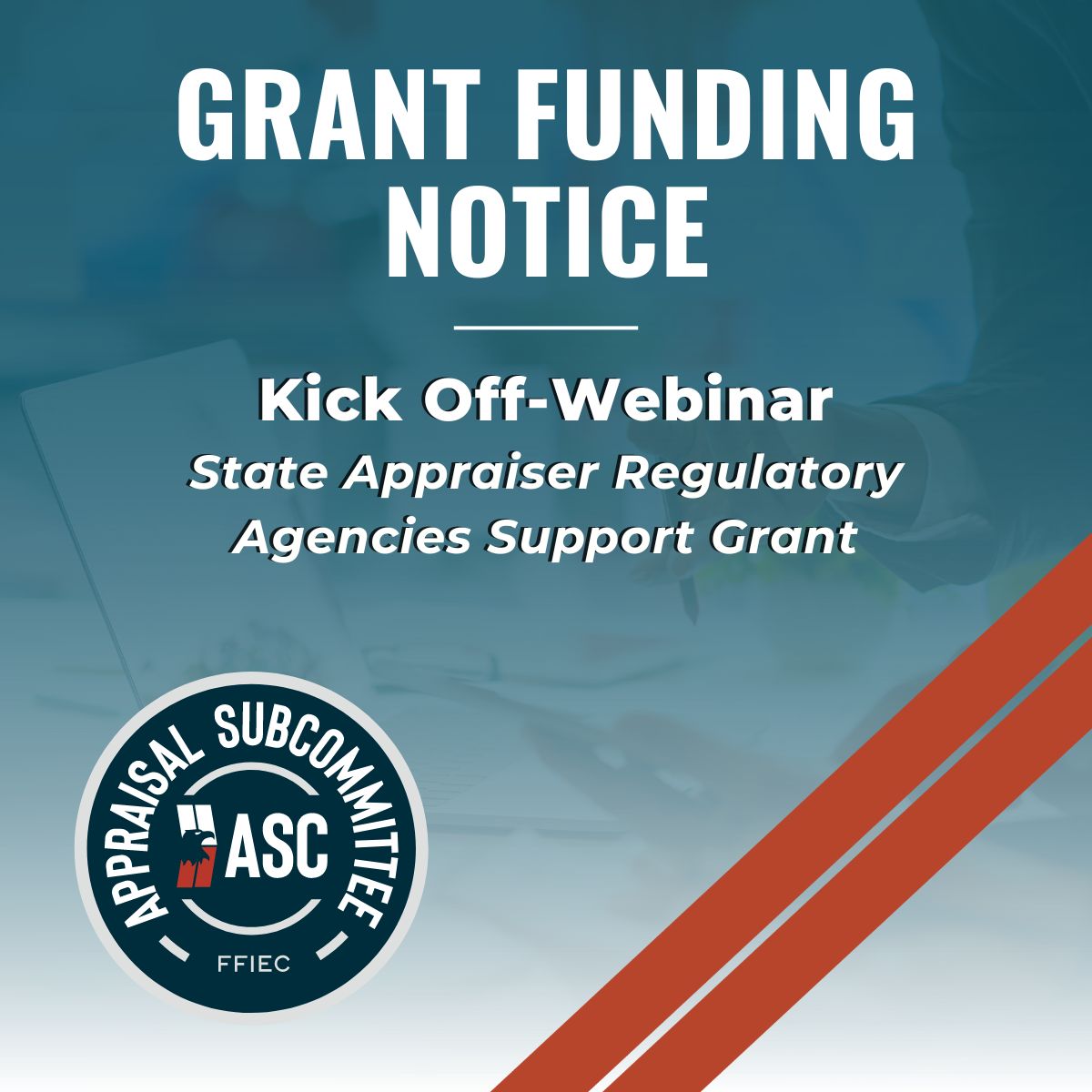 Revisit our FY24 Notice of Funding Availability (NOFA) kick-off webinar to learn about the 2024 State Appraiser Regulatory Agencies Support (SARAS) Grant Program. 
youtube.com/watch?v=gXGnAw… 

#ASCgov