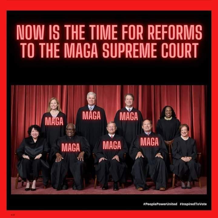Sotomayor: Can a President assassinate his rival and get away with it? No prosecution?

Sauer: Yup. No crime. That comes under 'official' duties. He can't be prosecuted.

What fucking world are we living in? the #MagaCourt is out of control. 

#ExpandSCOTUS #ExpandTheCourt