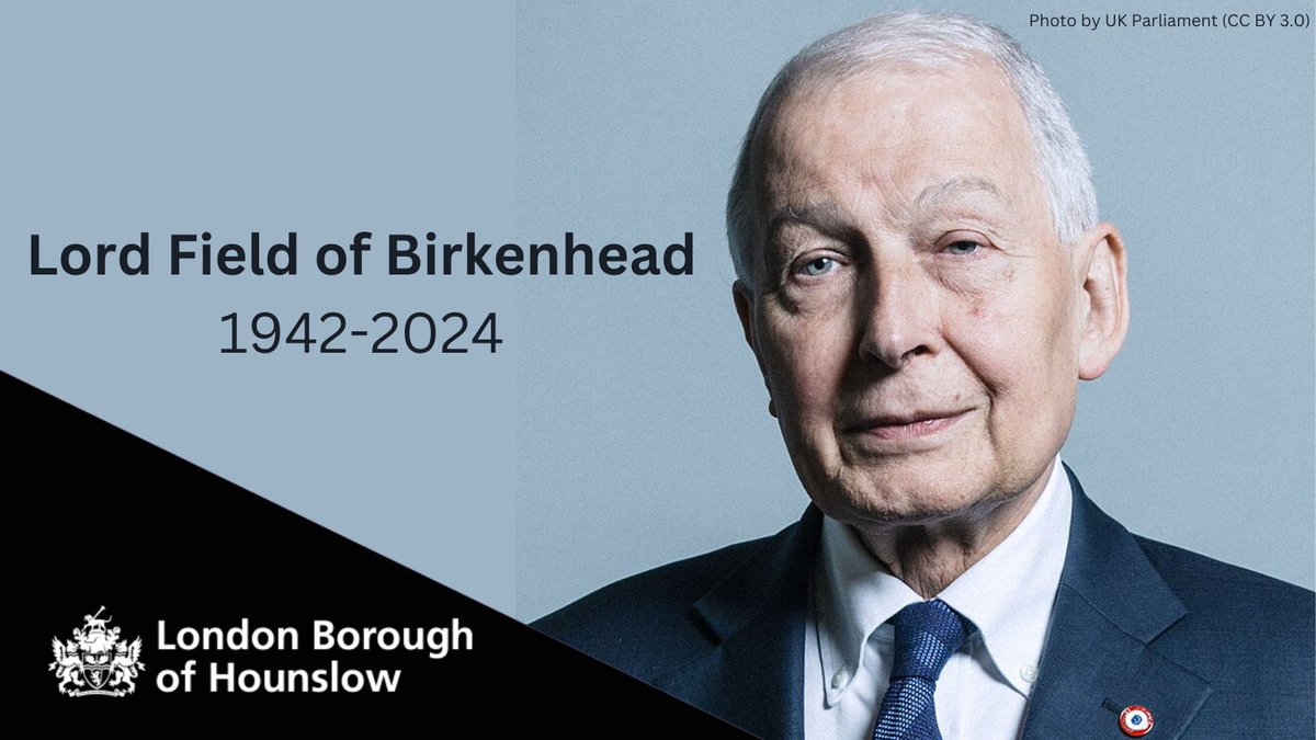 Hounslow Council regrets to announce the passing of former Councillor Frank Field who was an integral part of the 'first generation' of Hounslow Councillors, having been elected to the London Borough of Hounslow on May 7, 1964. Read the tribute here: hounslow.gov.uk/news/article/3…