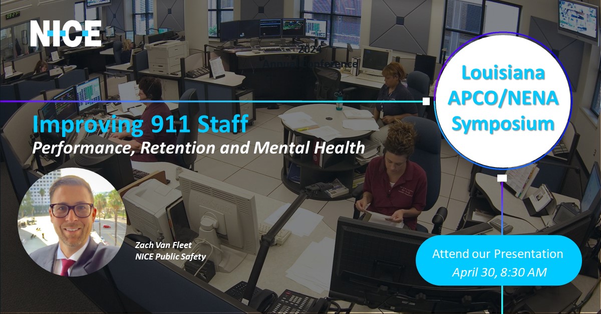 Attending the Louisiana APCO/NENA Symposium? Don't miss our session on 'Improving 911 Staff Performance, Retention and Mental Health.' Learn best practices you can put in place to improve staff performance, retention and mental health in your 911 center. tinyurl.com/4wazsak6