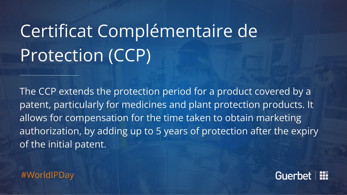 📢A patent protects an invention for 20 years! For drugs, development may take longer. The CCP allows the patent protection to be extended by 5 years. CCP definition and Intellectual Property at Guerbet in 4 key numbers ⤵️ #Guerbet #worldIPday #IntellectualProperty