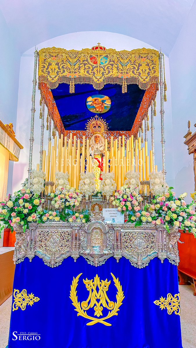 La Virgen de la Palma de la @BadajozSanRoque en su paso de palio este pasado #DomingodeRamos.

#cs12 #SanRoqueDR24 #SomosSanRoque #Badajozcofrade #fotocofrade