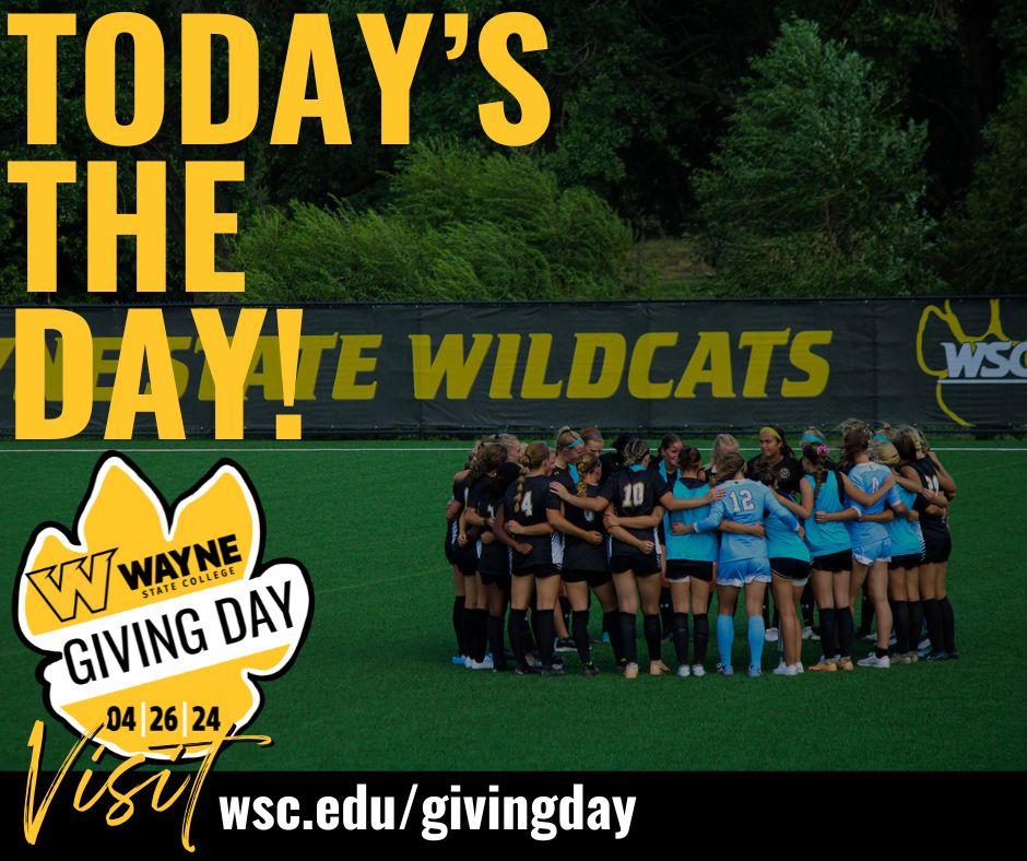 It's finally here! Today is Giving Day at Wayne State College. Join us in making a difference by supporting our students and programs! wsc.edu/givingday