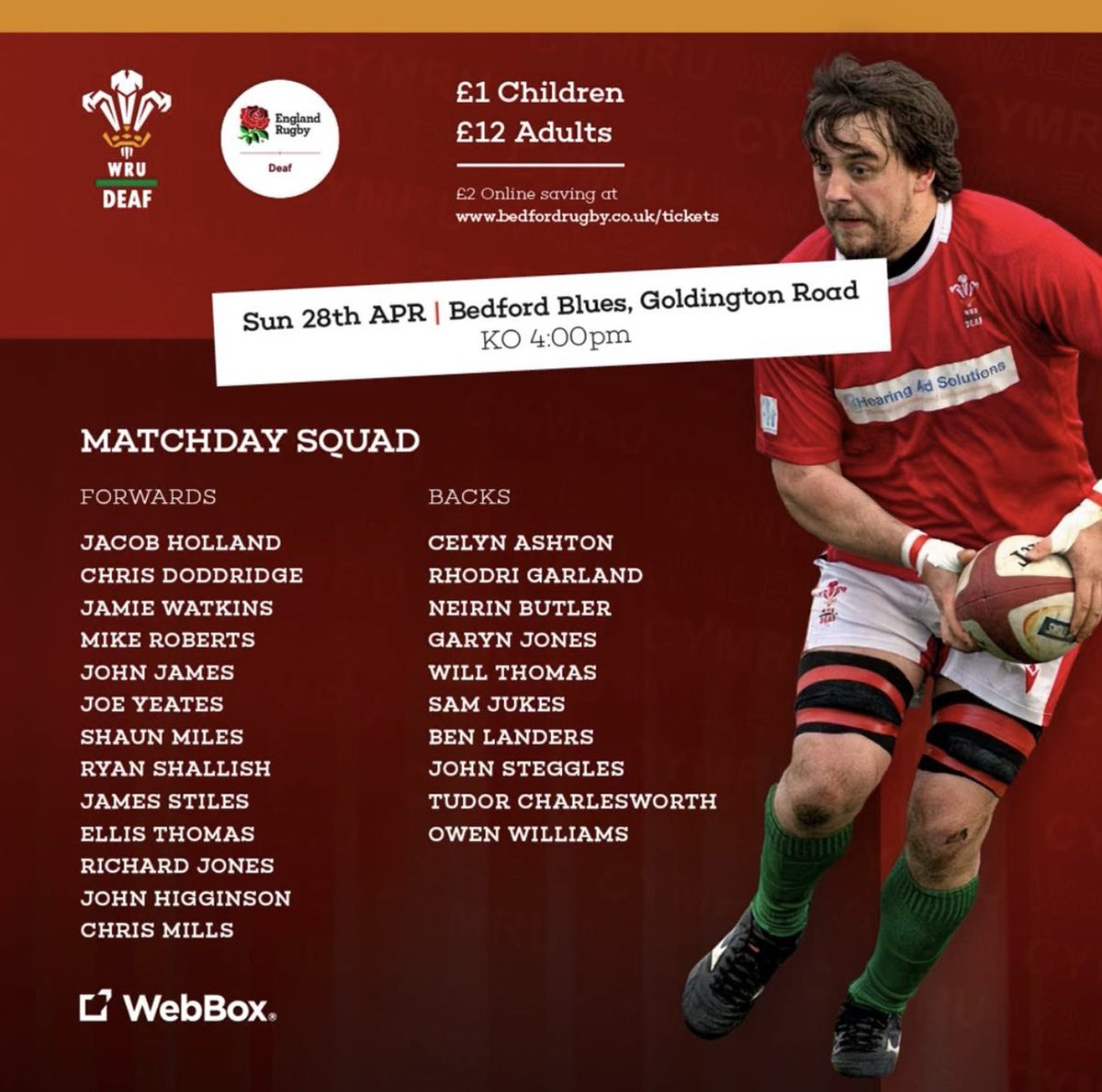 🏴󠁧󠁢󠁷󠁬󠁳󠁿 @WalesDeafRugby Men have announced their squad for the Broadstreet Cup clash at Goldington Road on Sunday 🙌 🤝 That means all 4️⃣ teams are now locked in ahead of a special day for rugby in Bedford (KOs 2pm & 4pm) ⏰ Tickets for the headline act 🎫➡️ bit.ly/BluesTicket1