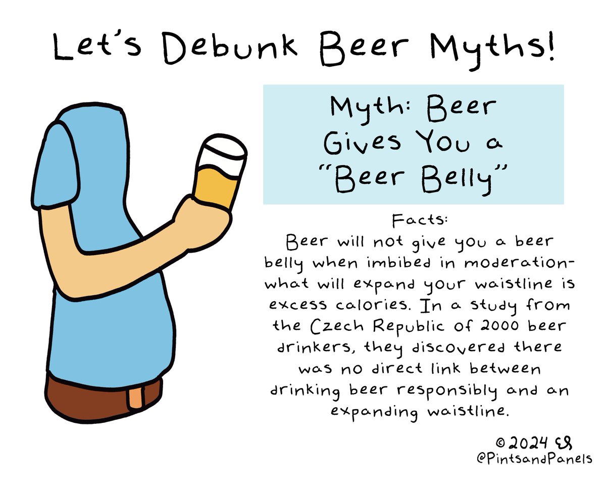 Let's debunk beer myths- the 'beer belly' is not a real thing when you drink in moderation